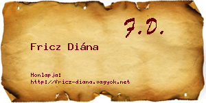 Fricz Diána névjegykártya
